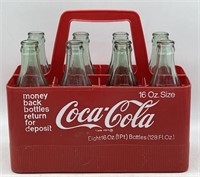 (SM) Vintage Coca-Cola Plastic Carrier with 8
