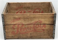 (SM) Pepsi Cola Wood Crate 18.5x10x12