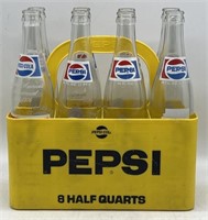 (SM) Vintage Pepsi Cola Plastic Carrier with 8