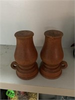 WOODEN SALT AND PEPPER SHAKERS
