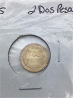 1945 2 or Dos  peso Gold