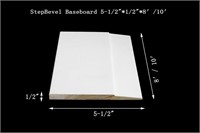 (60) LF Solid Wood Stepbevel Baseboard