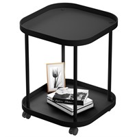 villertech Side Table with Wheels, End Table Livi