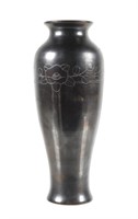 Arts & Crafts Bronze Inlaid Vase
