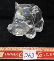 ADORABLE CLEAR HIPPOPOTAMUS PAPER WEIGHT