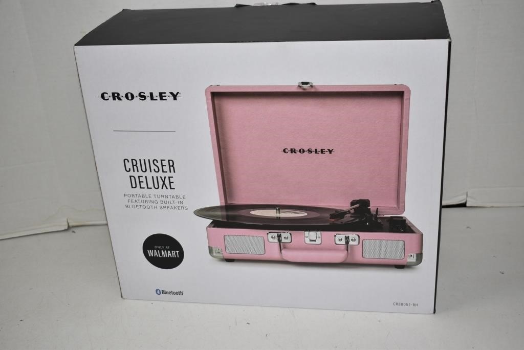 New Crosley Cruiser Deluxe PINK Turntable