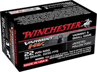 Winchester Ammo S22M2 Varmint HV  22 WMR 30 gr Jac