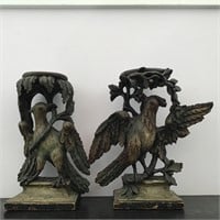 FRENCH LATE 19TH CENT. PAINTED CARVED WOOD STANDS