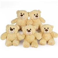 WFF8569  LotFancy Teddy Bear Plush, 10 in, 5 Pack