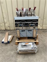 New Henny Penny gas double fryer filtration system