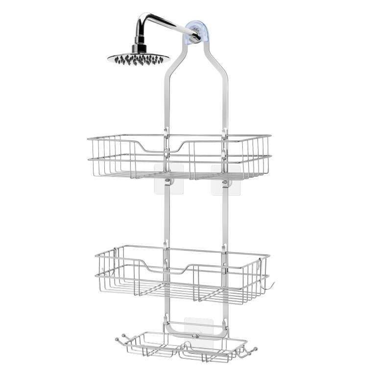 Oumilen Shower Caddy Over Shower Head, Hanging Rustproof Organizer