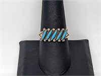 .925 Sterling Silver Turquoise Ring