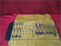 Vintage Silver Plate Silverware: 46 in 2 Roll VP