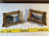 2 - Framed Small Oil Paintings from West Germany
