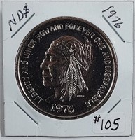 1976  North Dakota Souvenir Dollar