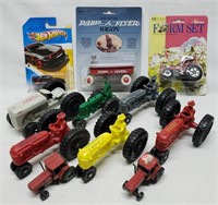 Lot of Tractors, Radio Flyer Wagon, and Hot