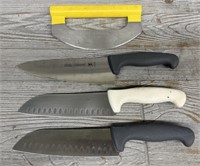 (4) Tramotina NSF Chefs Knives & Pronto Chopper