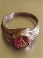 10K Gold Mason's Ring