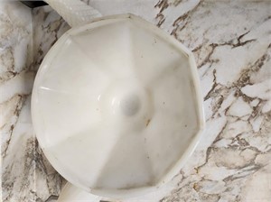 Vintage Milk Glass Bowl & 2 Vases