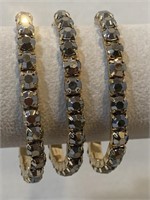 3- gold/silver sparkling bracelets