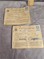 WAR RATION BOOK TWO LOT OF 2