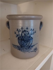 Rowe Pottery Salt Glazed Stoneware Crock