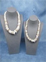 Two Faux Puka Shell Necklaces