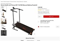 W4770  Sunny Health Walking Treadmill