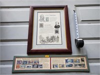 Stamp lot,  Ulysses S Grant Framed piece