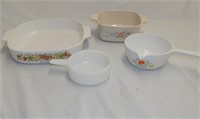 Mixed Corning Ware Caserole Dishes 4pc