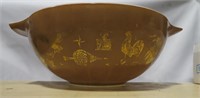 large pyrex bowl early american pattern