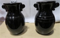 pr black amethyst vases