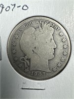 1907-O Silver Barber Half-Dollar