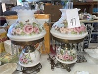PAIR OF VINTAGE 22 “ HAND-PAINTED ELECTRIC GONE