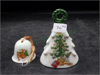 Vintage Lefton Christmas Bell & Mid Century Bell