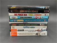 Lot of 10 DVD's Pokemon, Manga, Power Rangers Etc
