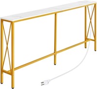 ELYKEN 7.9 Console Table with Power Outlet