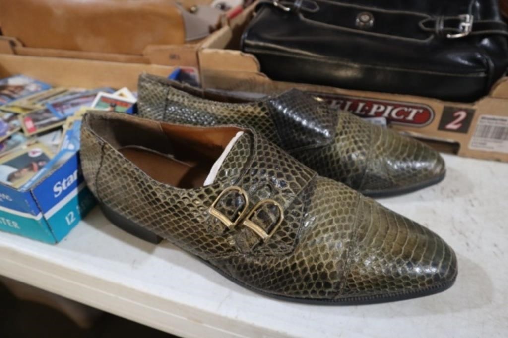 PAIR OF GIORGIO BRUTINI GENUINE SNAKESKIN SHOES