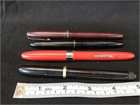 Let of 4 Vintage Writing Ink Pens