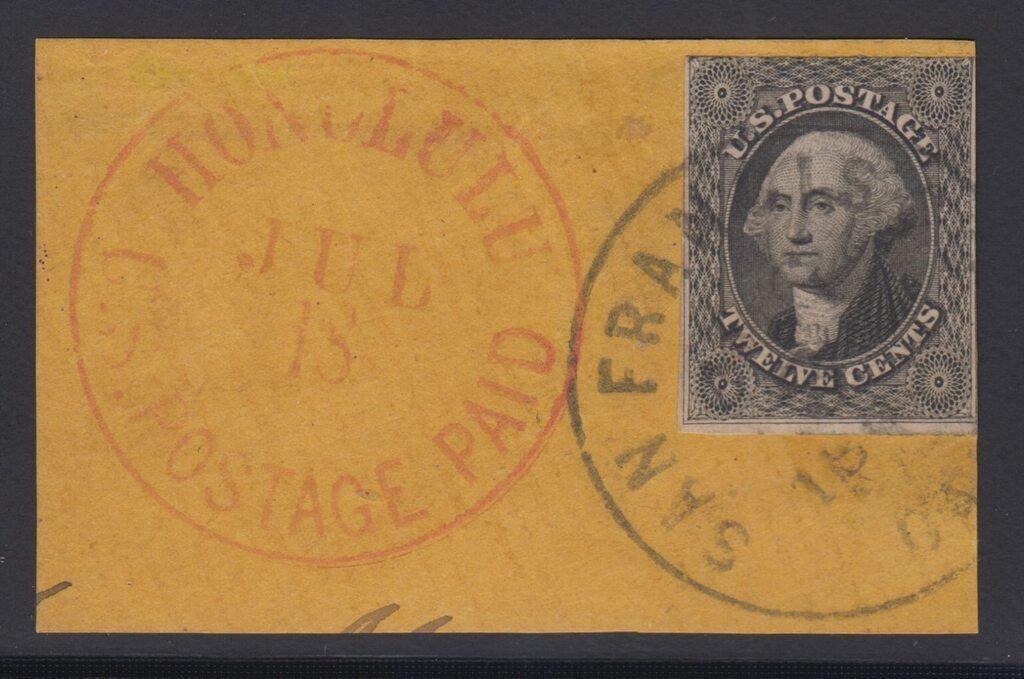 US Stamps #17 Used and tied on piece by San Franci