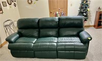Green Leather Reclining Sofa