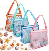 4 Pack Kids Shell Collecting Bag