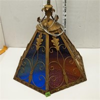 Trio Color Stained Glass Chandelier