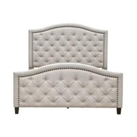 Button Upholstered Tufted Headboard and Footboard