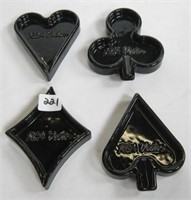 RCA Victor Card Suits Ashtrays (3 1/4 inches long