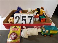 Flat of Toys Includes Beanie Babies ~ Rubics Cube