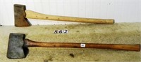 2 – Signed, Pennsylvania felling axes, G-G+: