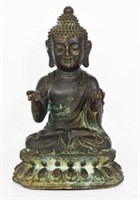 Chinese Bronze Seated Buddha Figure.
