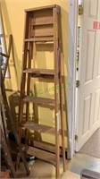6 foot folding step ladder - all wood construction