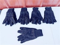 Lot of 5 pairs Cloth Work Gloves  NEW!! No tags